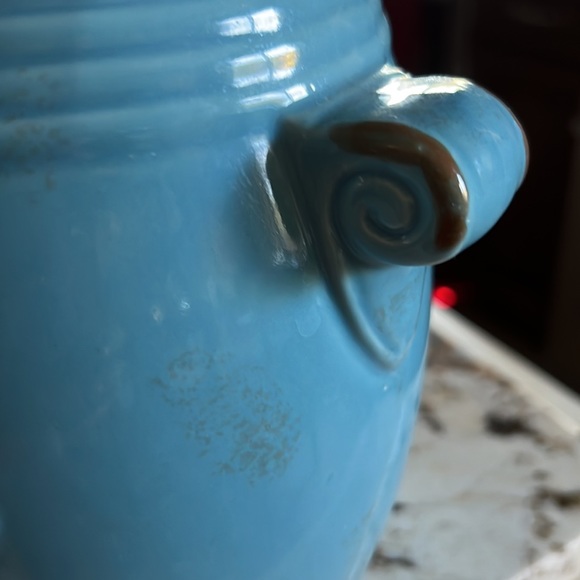 Gorgeous ceramic jar with lid color light blue New - Picture 6 of 17